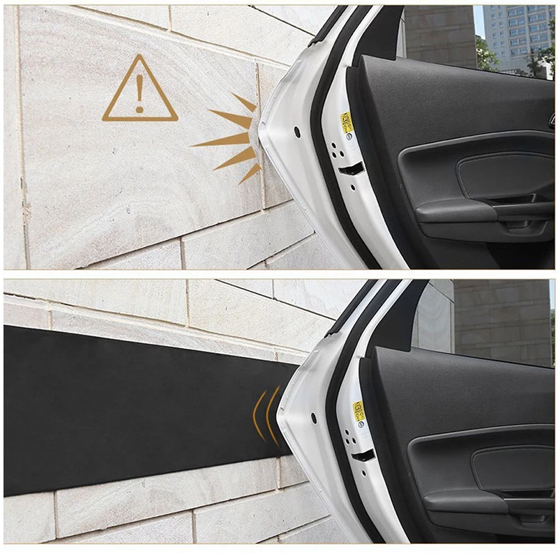 SEAMETAL 200X20cm Car Door Protector Garage Rubber Car Styling Wall Guard Bumper Safety Parking Lip Bumper Exterior Protector