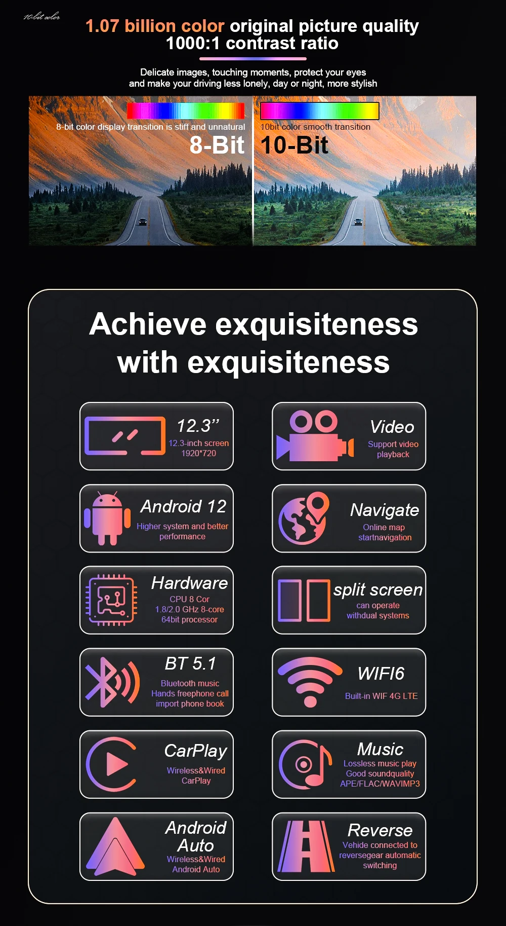 12.3 inch Car Radio For Ford Fiesta MK6 MK7 2009-2016 LHD RHD Android Multimedia Video Player GPS Wireless Carplay QLED Screen