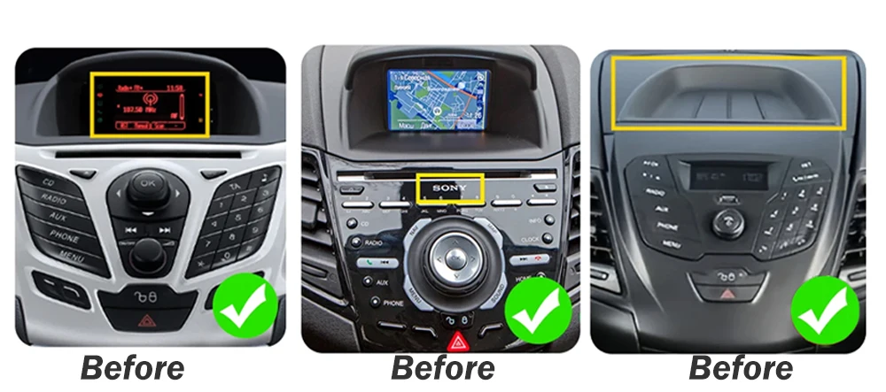 12.3 inch Car Radio For Ford Fiesta MK6 MK7 2009-2016 LHD RHD Android Multimedia Video Player GPS Wireless Carplay QLED Screen