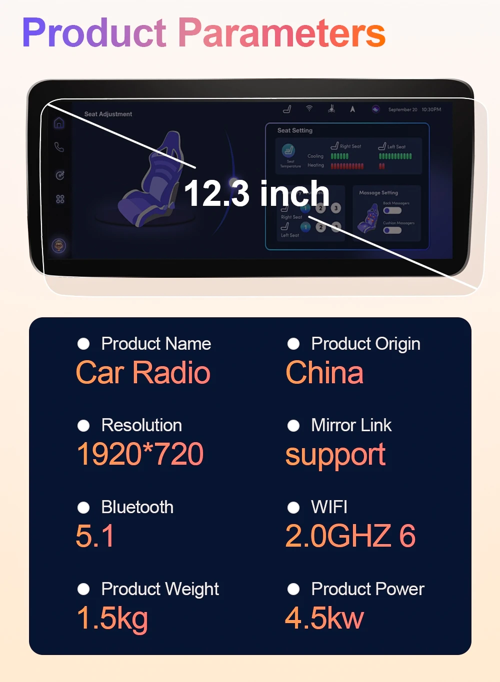 12.3 inch Car Radio For Ford Fiesta MK6 MK7 2009-2016 LHD RHD Android Multimedia Video Player GPS Wireless Carplay QLED Screen