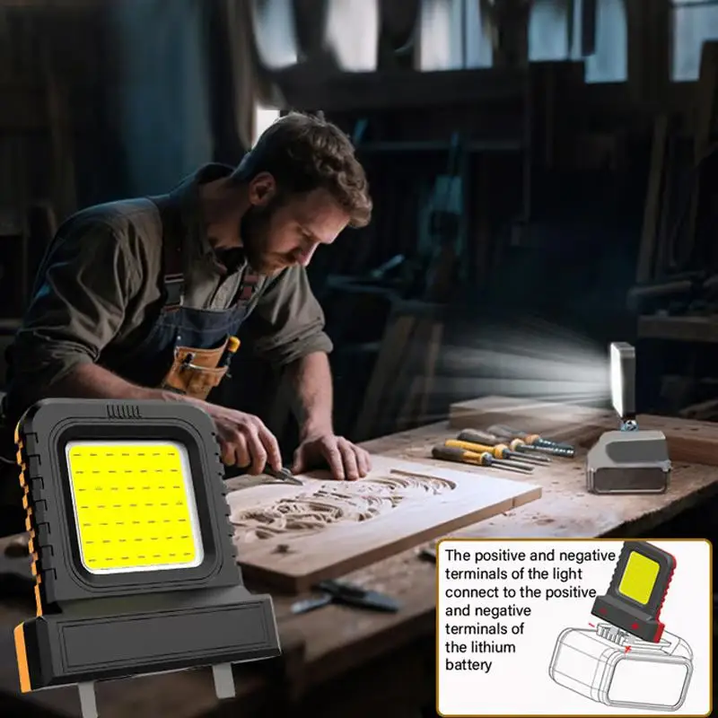 LED Work Light for Makita for Milwaukee for Dewalt for Bosch for Dayi Lomvum Zhipu 18V-21V Li-ion Battery Power Tool Accessories