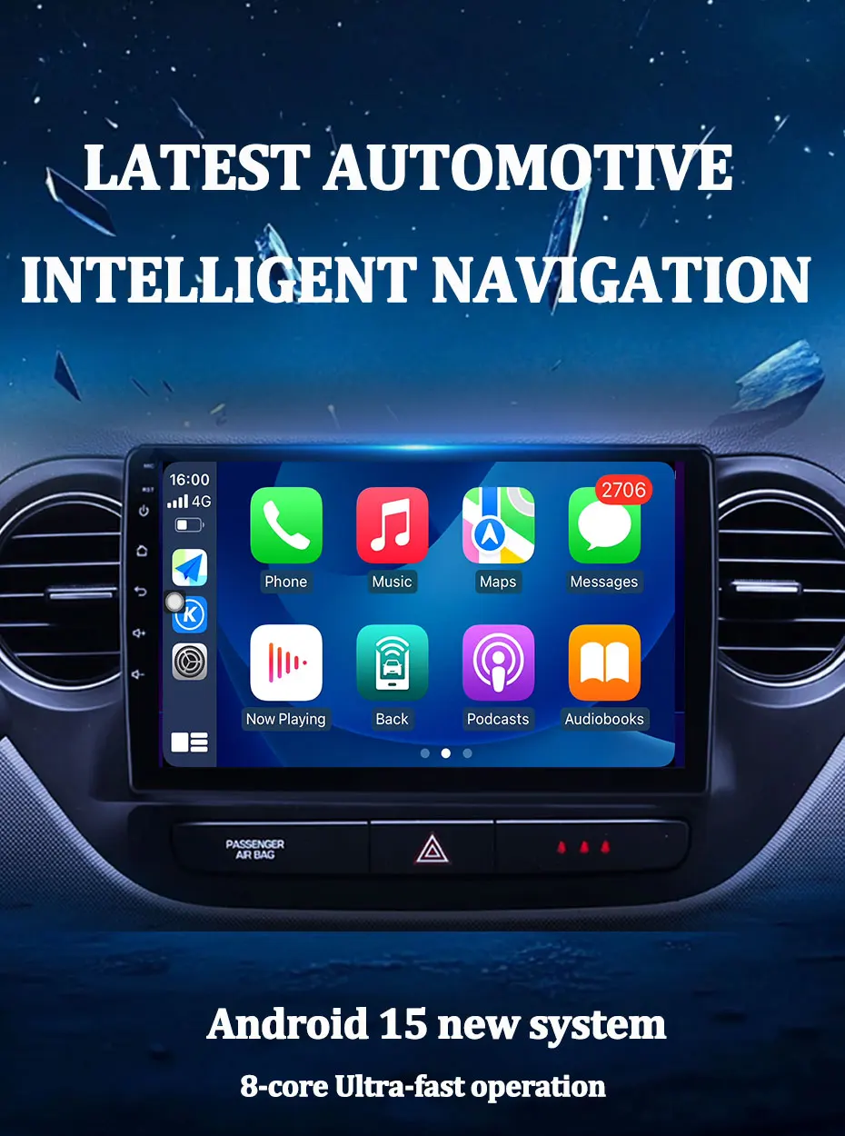 Car Radio Carplay For Renault Kangoo 2009 - 2018 Navigation GPS Multimedia Player Android Auto Stereo No 2din Android 15