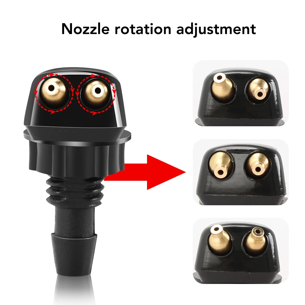 Fix Your Weak Washer Spray! 2 Premium Nozzles – Stronger Coverage, No More Blind Spots! Fits Jeep & Dodge in 1 Minute!