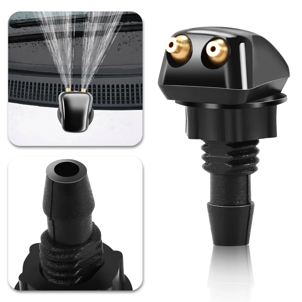 Fix Your Weak Washer Spray! 2 Premium Nozzles – Stronger Coverage, No More Blind Spots! Fits Jeep & Dodge in 1 Minute!