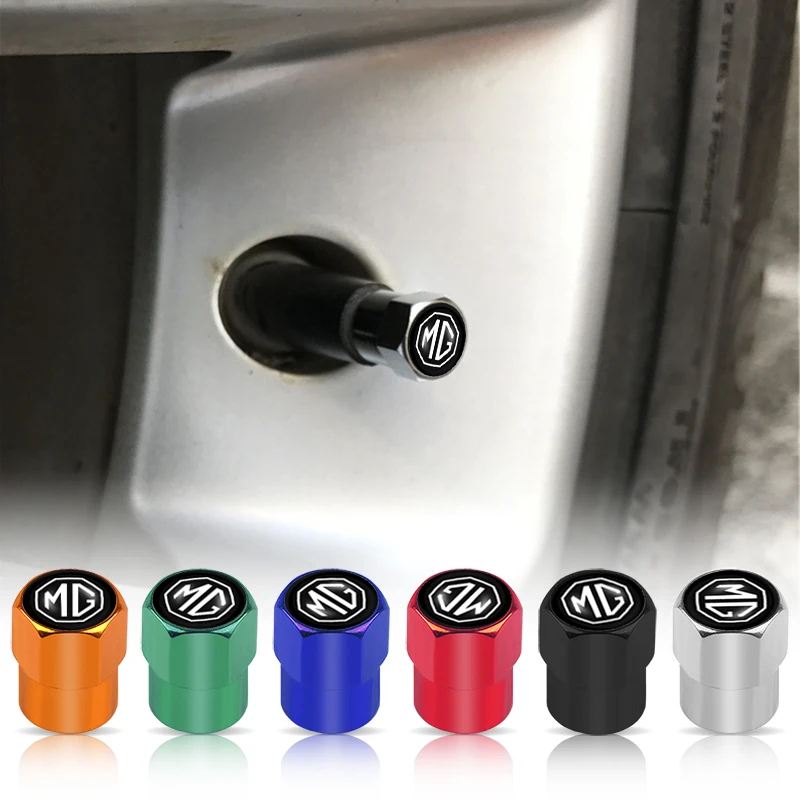 4PCS Car Tire Valve Cover Tire Stem Cover Dust Cover Accessories For Morris Garages MG ZS GS MG3 MG5 MG6 EHS EZS Hector HS TF GT