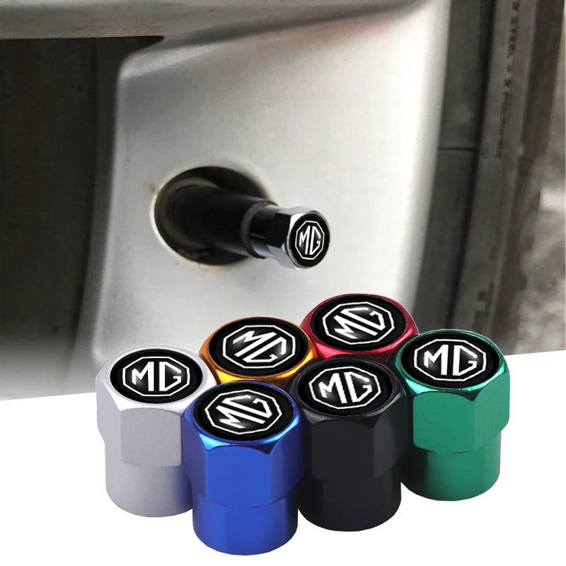 4PCS Car Tire Valve Cover Tire Stem Cover Dust Cover Accessories For Morris Garages MG ZS GS MG3 MG5 MG6 EHS EZS Hector HS TF GT