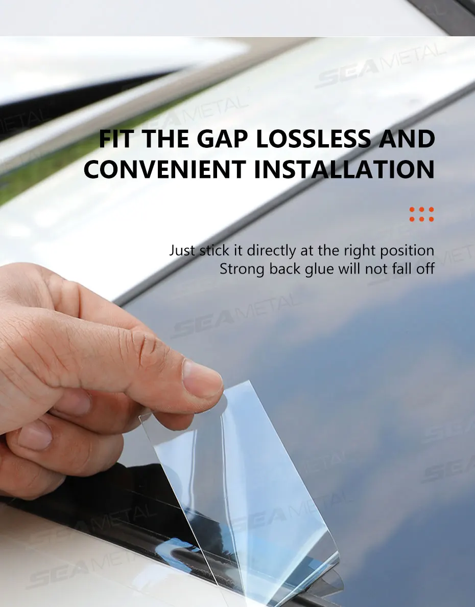 SEAMETAL 3/6M Universal Car Sunroof Sealing Strip Waterproof Sticker Noise Insulation Protector Strip Sunroof Edge Seal Stickers