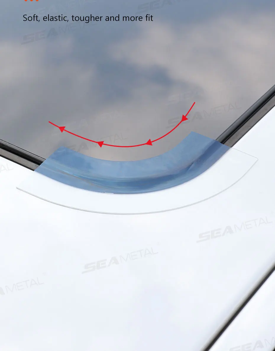 SEAMETAL 3/6M Universal Car Sunroof Sealing Strip Waterproof Sticker Noise Insulation Protector Strip Sunroof Edge Seal Stickers