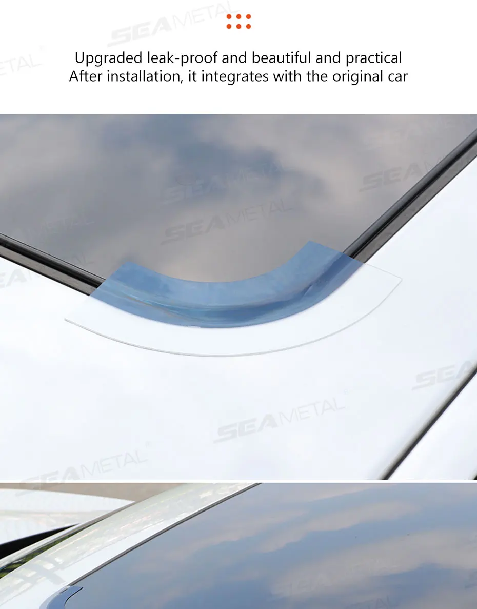 SEAMETAL 3/6M Universal Car Sunroof Sealing Strip Waterproof Sticker Noise Insulation Protector Strip Sunroof Edge Seal Stickers