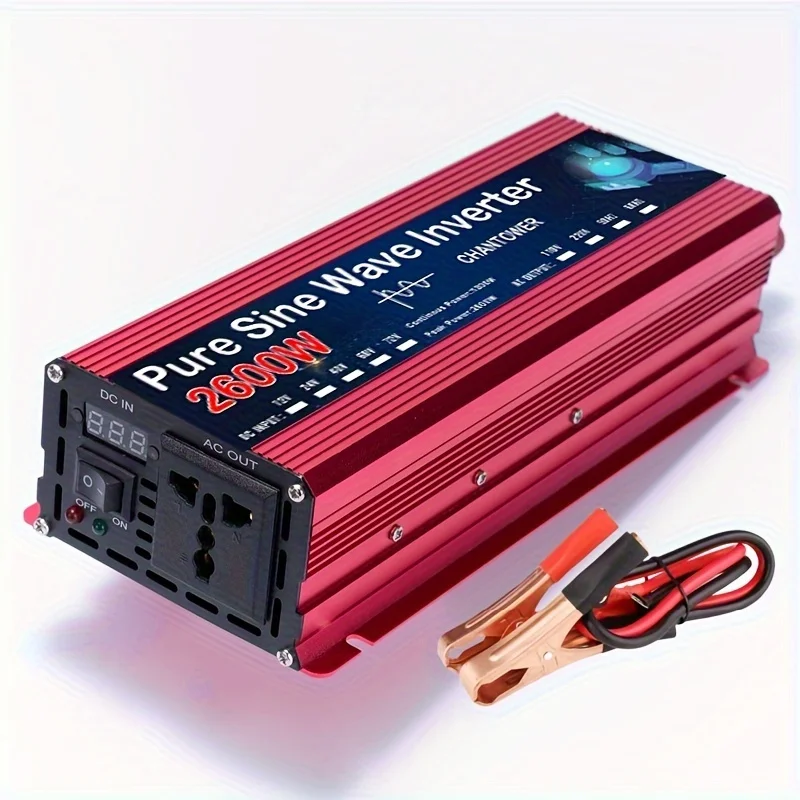 Pure Sine Wave Inverter 12V 220V 24V 110V 1600W 3000W DC To AC Portable Power Converter Car Solar Inverter