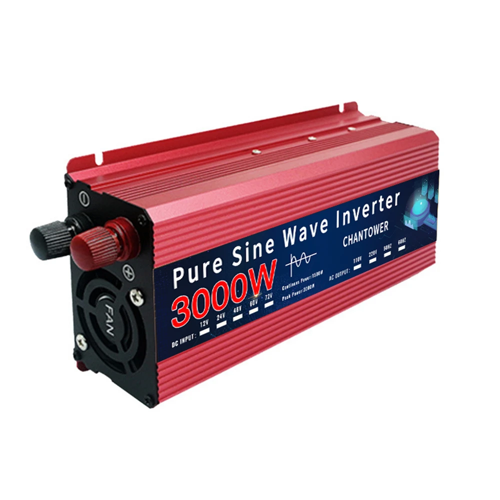 Pure Sine Wave Inverter 12V 220V 24V 110V 1600W 3000W DC To AC Portable Power Converter Car Solar Inverter
