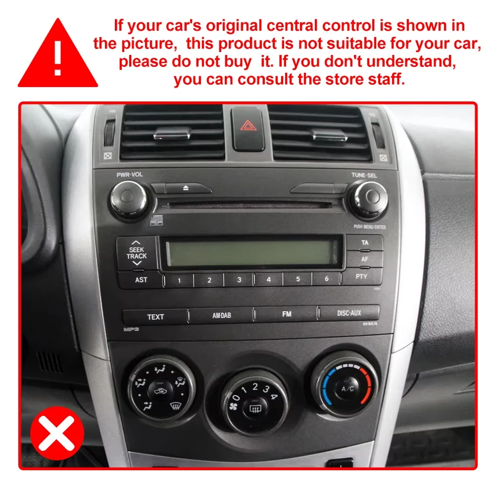7 " For Toyota Auris Corolla 2006-2012 Wireless Carplay Android Auto Car Radio Multimedia Player Gps Autoradio Wifi Touch Screen