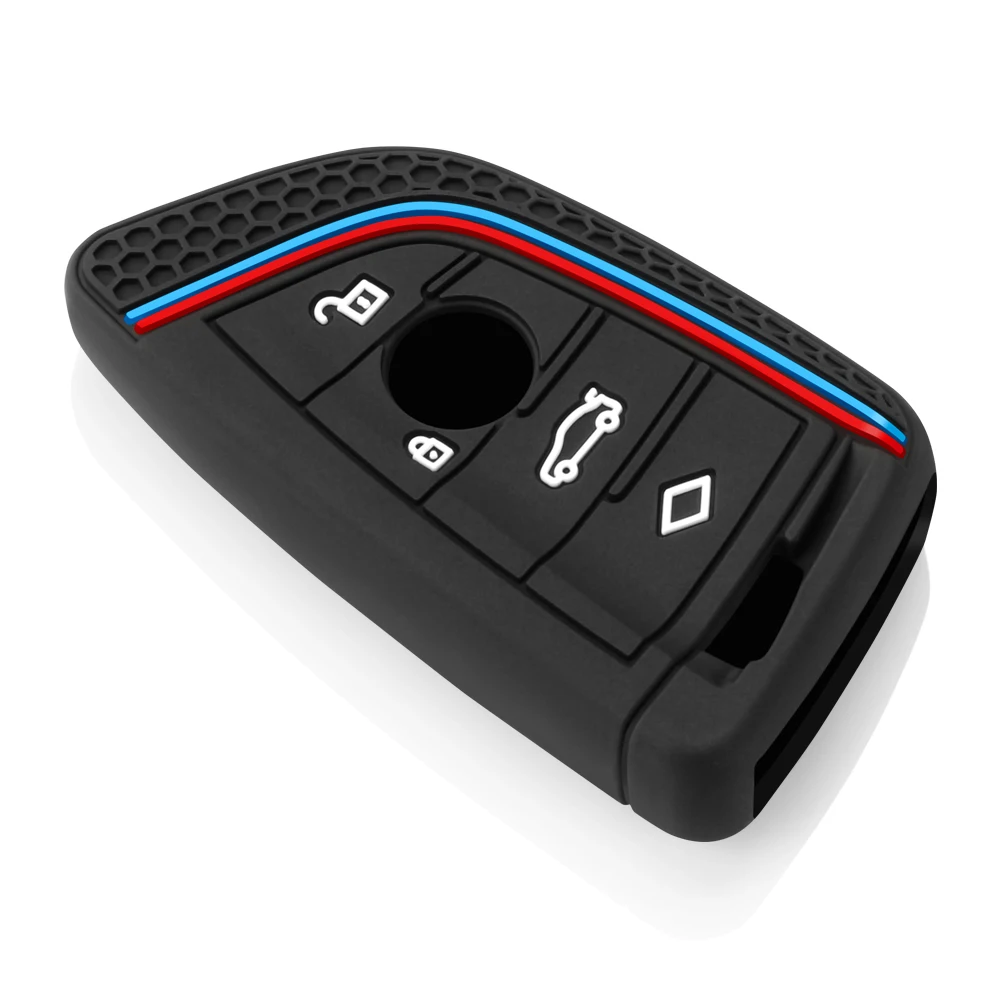 For BMW X1 X3 X4 X5 X6 Series 1 2 3 5 7 G20 G02 G05 G31 G23 F34 F15 F40 IX3 Silicone Remote Car Key Cover Keychain Key Case