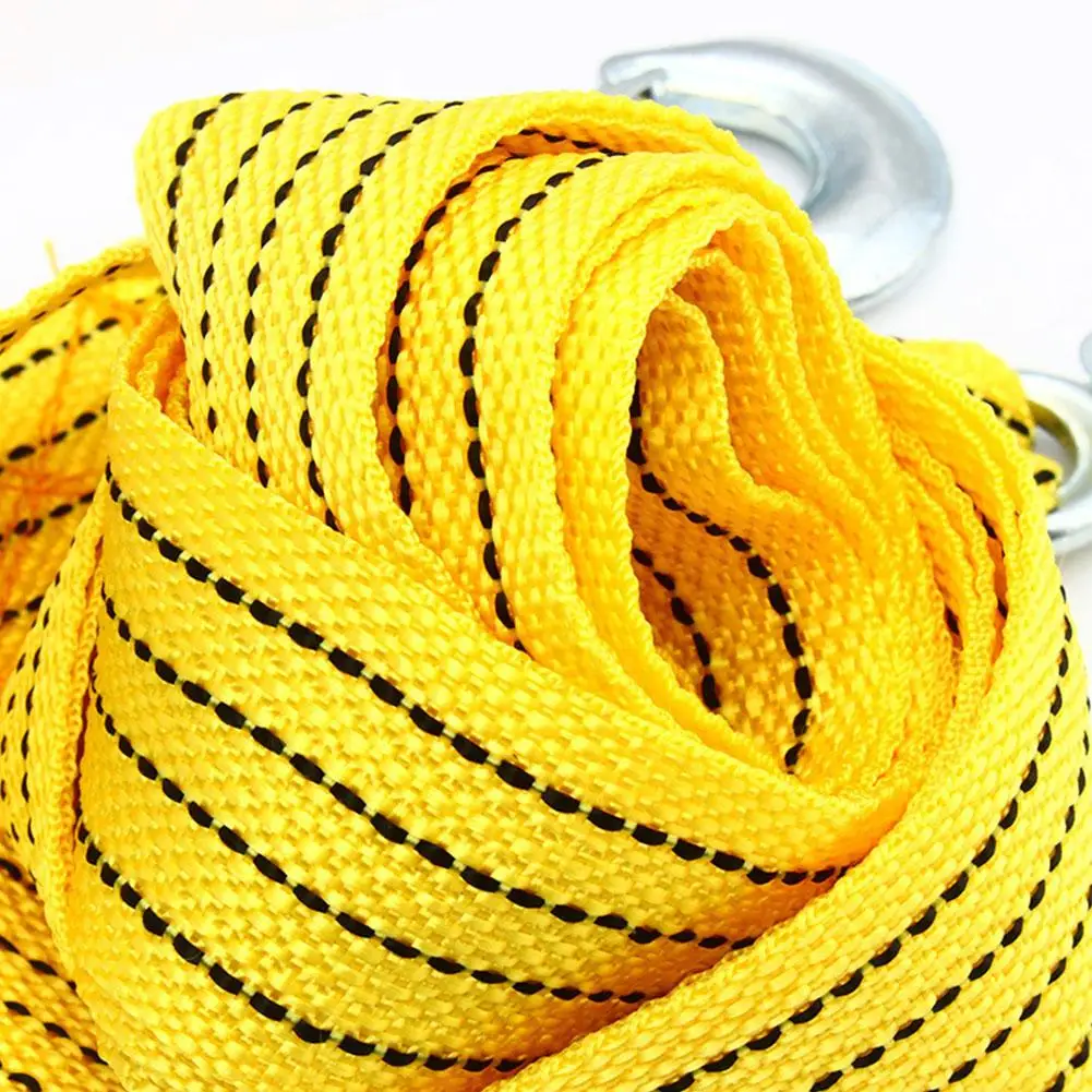 Universal Car Tow Cable Heavy Duty 3M 3Ton Trailer Rope Towing Pull Pulling Rope Strap Hooks Van Road Recovery Car Accessories