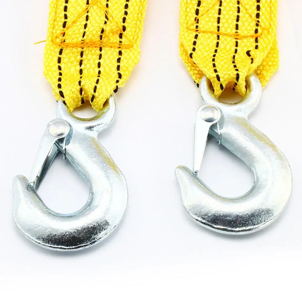 Universal Car Tow Cable Heavy Duty 3M 3Ton Trailer Rope Towing Pull Pulling Rope Strap Hooks Van Road Recovery Car Accessories