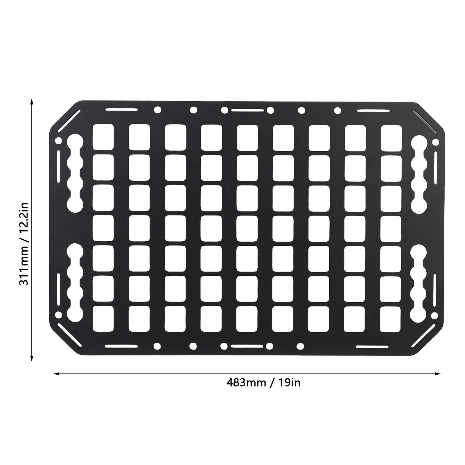 Truck Bed Molle Panel Aluminium Alloy Multifunctional L Track Storage Organizer for Car SUV RV