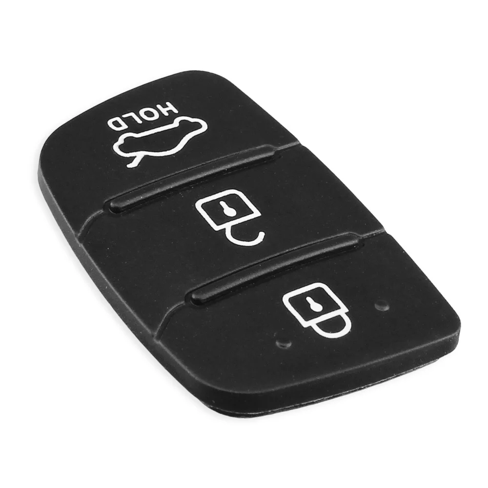 KEYYOU 3 Buttons Pad For Hyundai Creta I20 I40 Tucson Elantra Santa fe Solaris ix35 ix45 Replacement Rubber Car Remote Key Shell