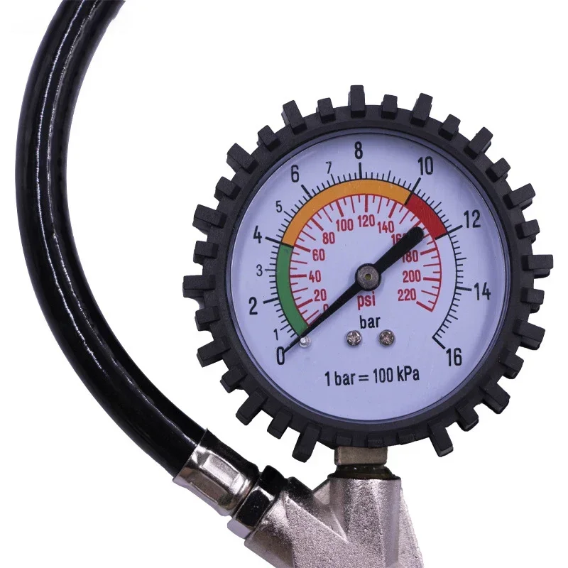 Car & Motorcycle Tire Pressure Monitoring Kit 220PSI with Gauge Tester Air Compressor Dial Meter Inflator Pump