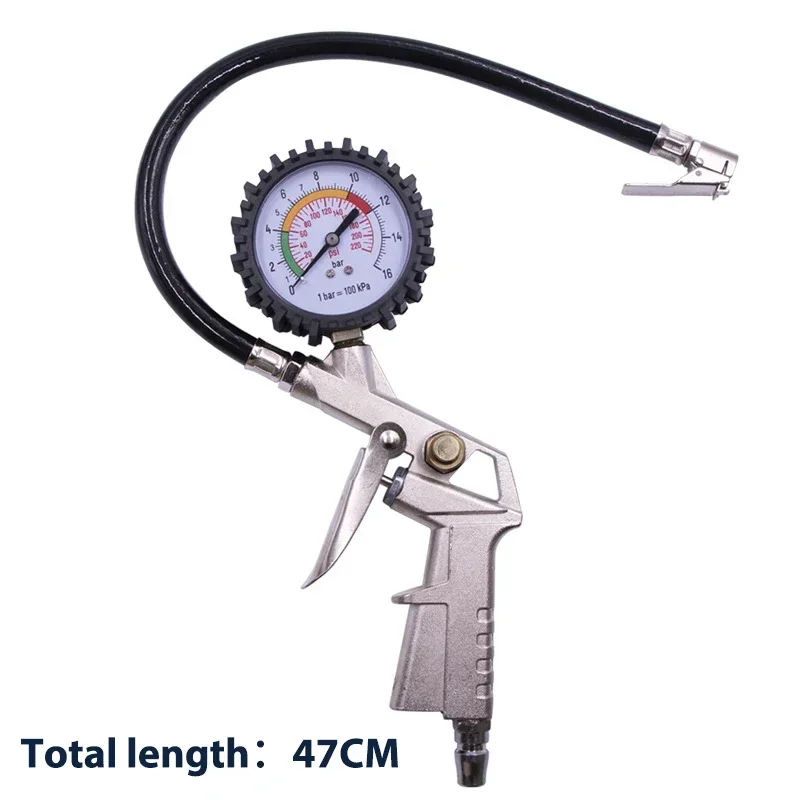 Car & Motorcycle Tire Pressure Monitoring Kit 220PSI with Gauge Tester Air Compressor Dial Meter Inflator Pump