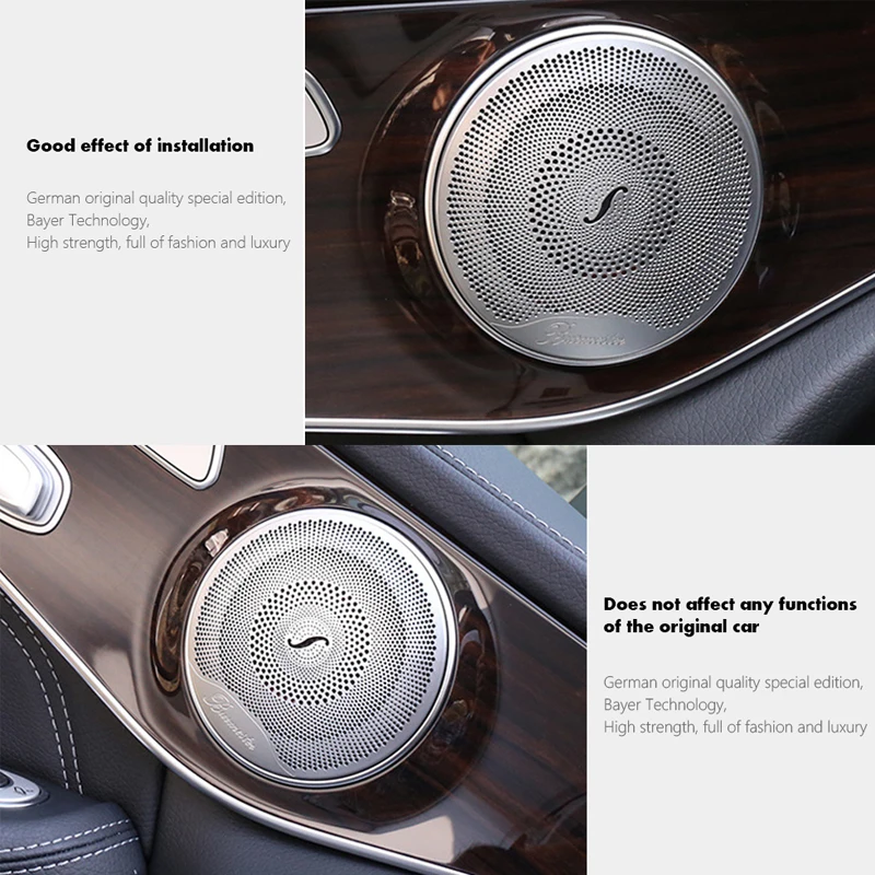 2pcs Speaker Cover for Mercedes Benz W213 W205 X253 E C GLC Class Car Door Sound Cover Speaker Decoration Interior Accessories