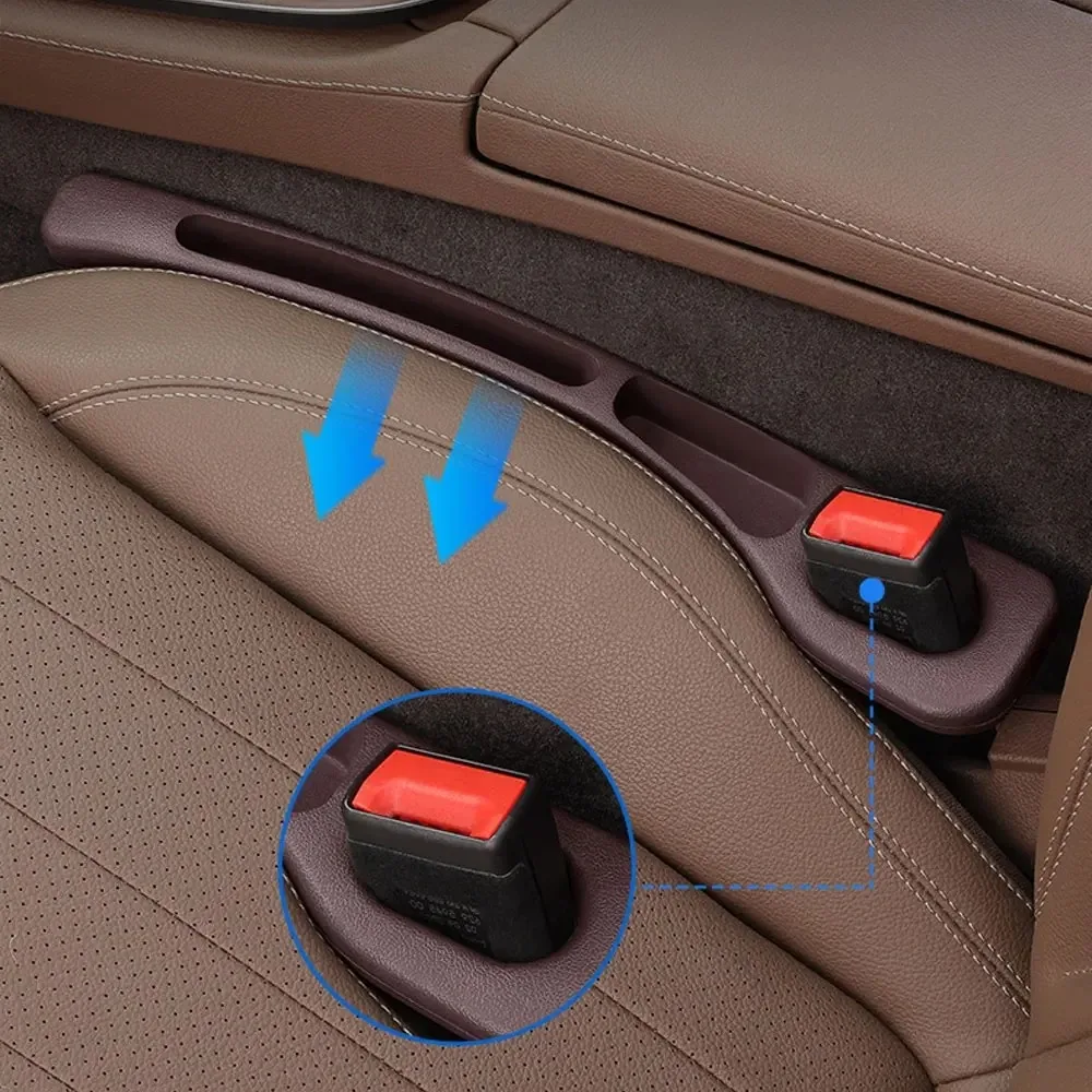 2Pcs Car Seat Gap Filler Seat Crevice Storage Box Bag Between Seats Console Organizer Decoration Interior Auto Accessories