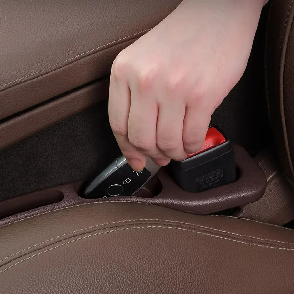 2Pcs Car Seat Gap Filler Seat Crevice Storage Box Bag Between Seats Console Organizer Decoration Interior Auto Accessories