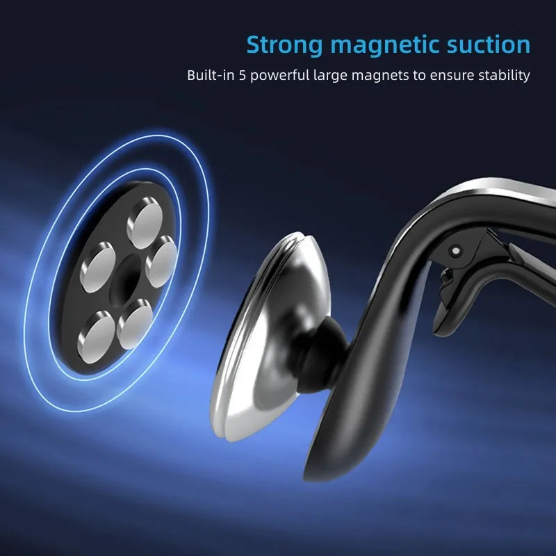 Magnetic Car Phone Holder Stand Air Vent Mount GPS Smartphone Support For iPhone Samsung Xiaomi Huawei Universal 360° Rotation