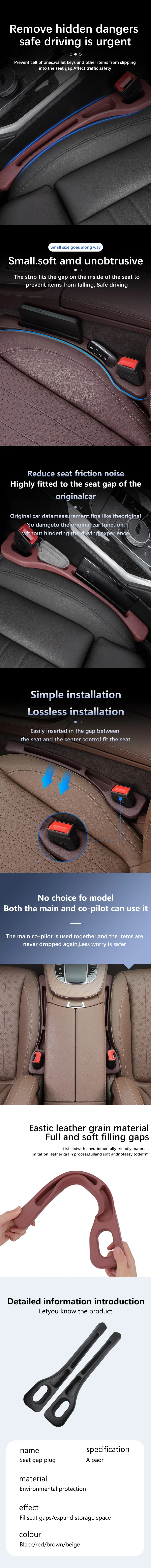 Car Seat Gap Filler For BMW 1 2 3 4 3GT 5 5GT 6 7 Series F10 F30 F34 F36 F32 G22 G26 420i 430i M1 M2 M3 M4 M5 M6 M8 Accessories