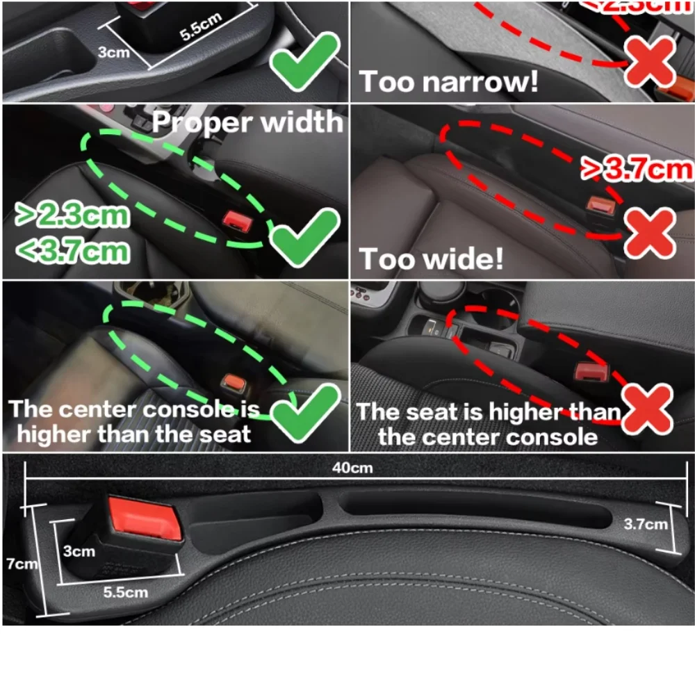 Car Seat Gap Filler For BMW 1 2 3 4 3GT 5 5GT 6 7 Series F10 F30 F34 F36 F32 G22 G26 420i 430i M1 M2 M3 M4 M5 M6 M8 Accessories