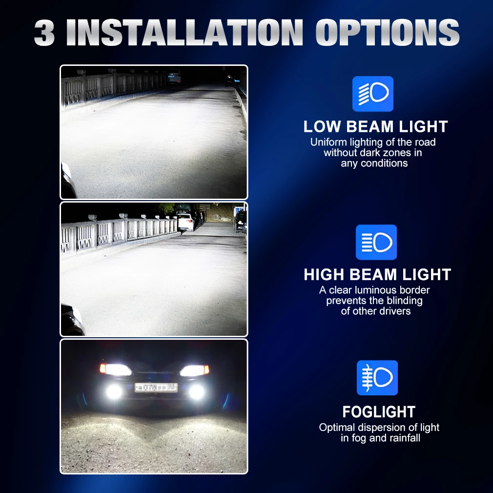 XSTORM H4 H7 LED Light Bulbs 25000LM 70W LED Headlight Canbus Hi/low Lamp 6500K 12V 24V Headlamp Fog Lights for Car Plug Play