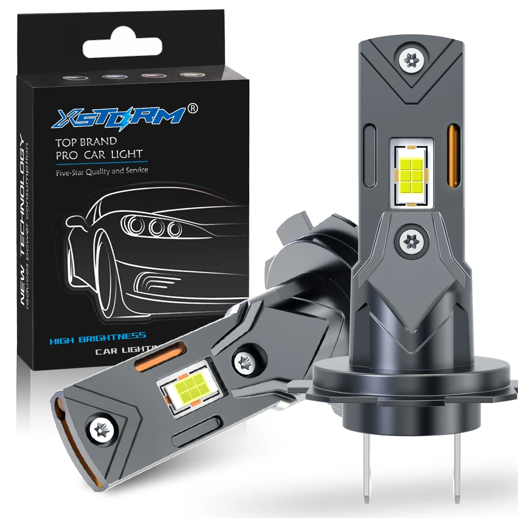 XSTORM H4 H7 LED Light Bulbs 25000LM 70W LED Headlight Canbus Hi/low Lamp 6500K 12V 24V Headlamp Fog Lights for Car Plug Play