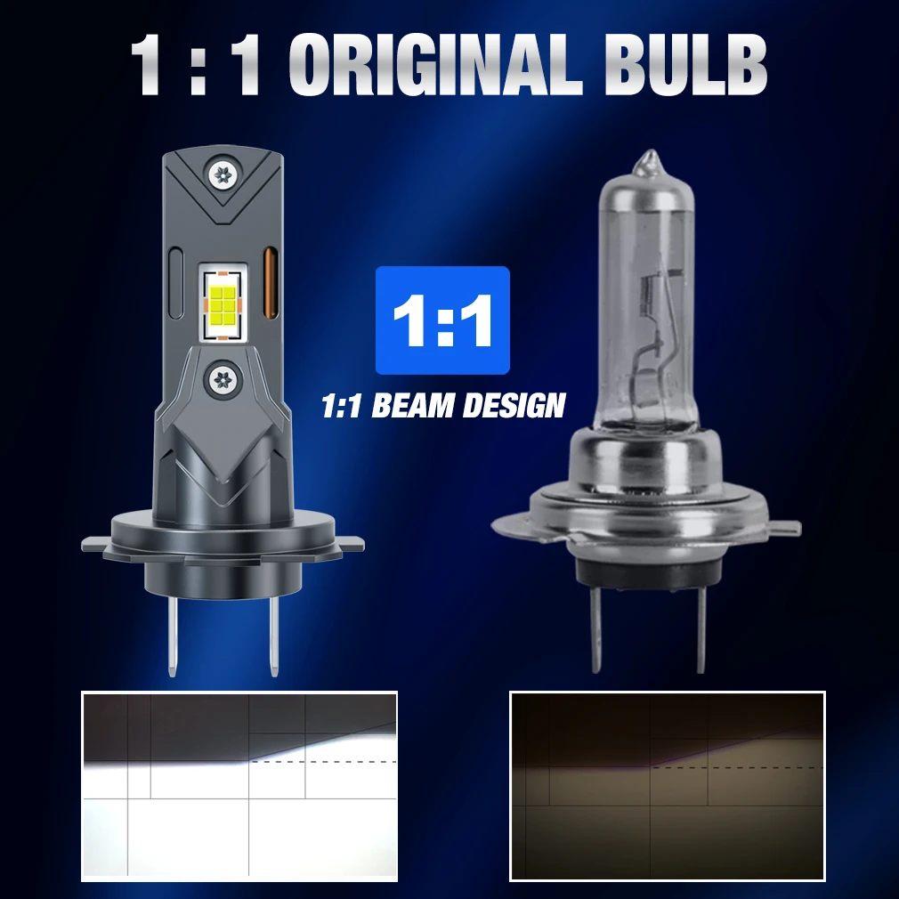 XSTORM H4 H7 LED Light Bulbs 25000LM 70W LED Headlight Canbus Hi/low Lamp 6500K 12V 24V Headlamp Fog Lights for Car Plug Play