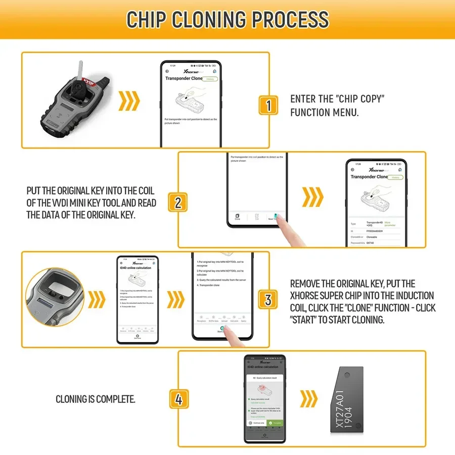 5/10/20pcs Xhorse VVDI XT27A Super Chip for ID46/40/43/4D/8C/8A/T3/47 XT27A01 Transponder Chip for VVDI2 VVDI Mini Key Tool