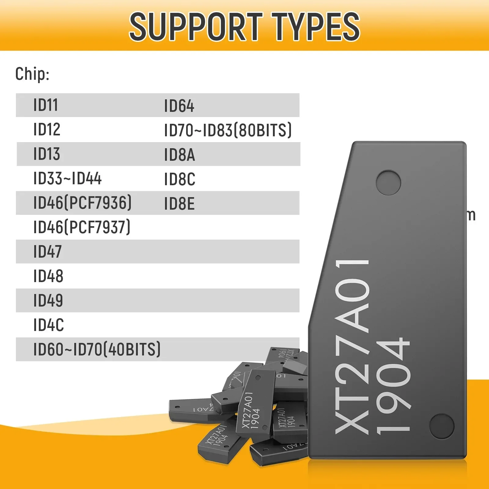 5/10/20pcs Xhorse VVDI XT27A Super Chip for ID46/40/43/4D/8C/8A/T3/47 XT27A01 Transponder Chip for VVDI2 VVDI Mini Key Tool