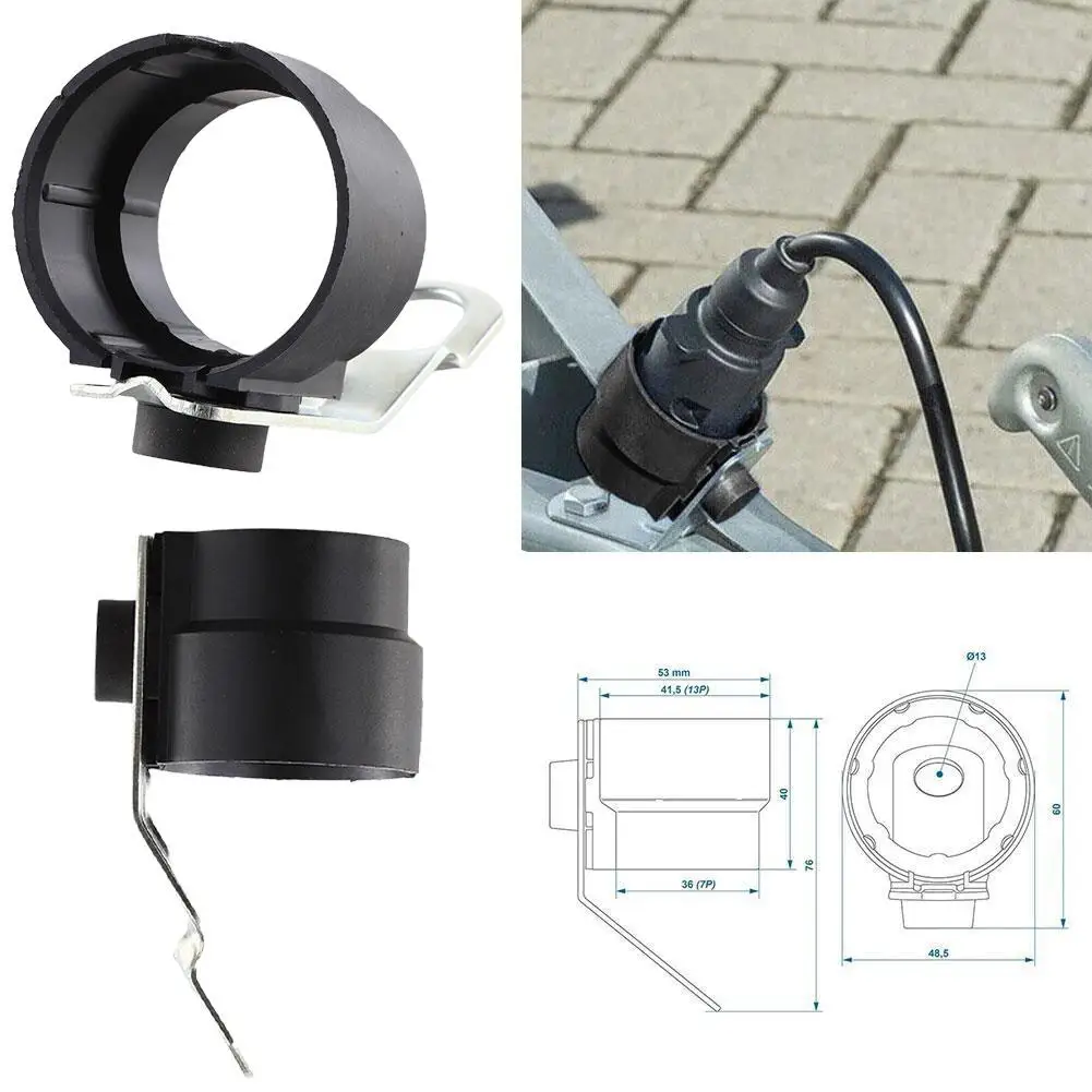 Universal Trailer Plug Holder Weatherproof Protective Rigid Accessory for 7 to 13P Trailers Dirt Protection Plug Adapter