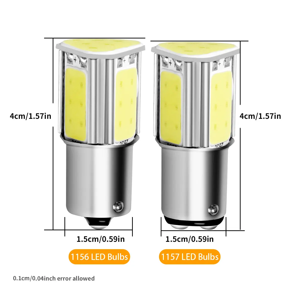 4PCS BA15S BAY15D LED Car Brake Reverse Light Bulbs 1156 P21W S25 G18 1157 P21/7W 12V For Automotive Stop Turn Signals Lights