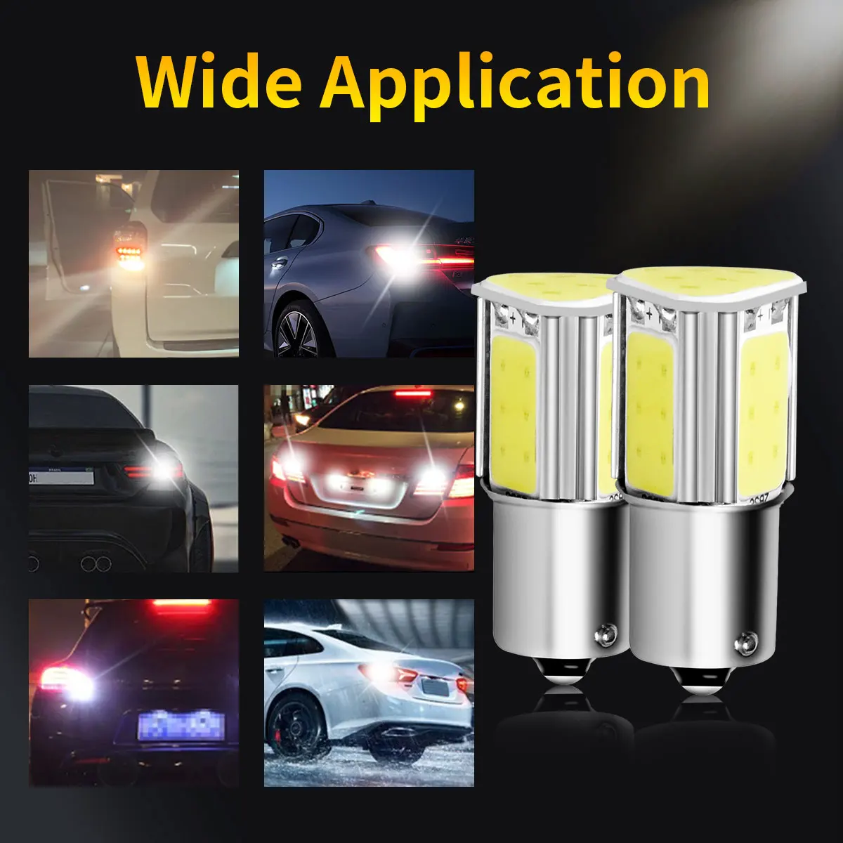 4PCS BA15S BAY15D LED Car Brake Reverse Light Bulbs 1156 P21W S25 G18 1157 P21/7W 12V For Automotive Stop Turn Signals Lights