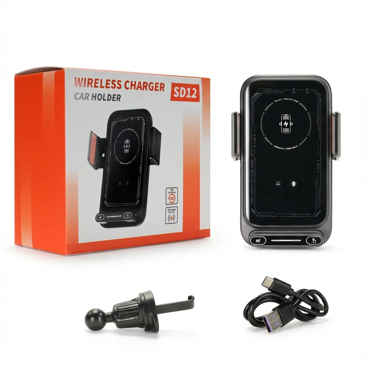 Designed for Renault Grand Koleos 2024 2025 Phone Holder Car Magnetic Mount Smart Sensing Wireless Charging One-Touch Release Qi