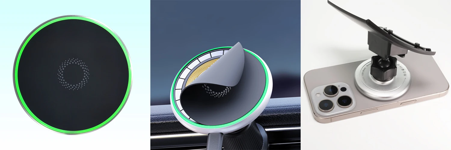 Designed for Renault Grand Koleos 2024 2025 Phone Holder Car Magnetic Mount Smart Sensing Wireless Charging One-Touch Release Qi