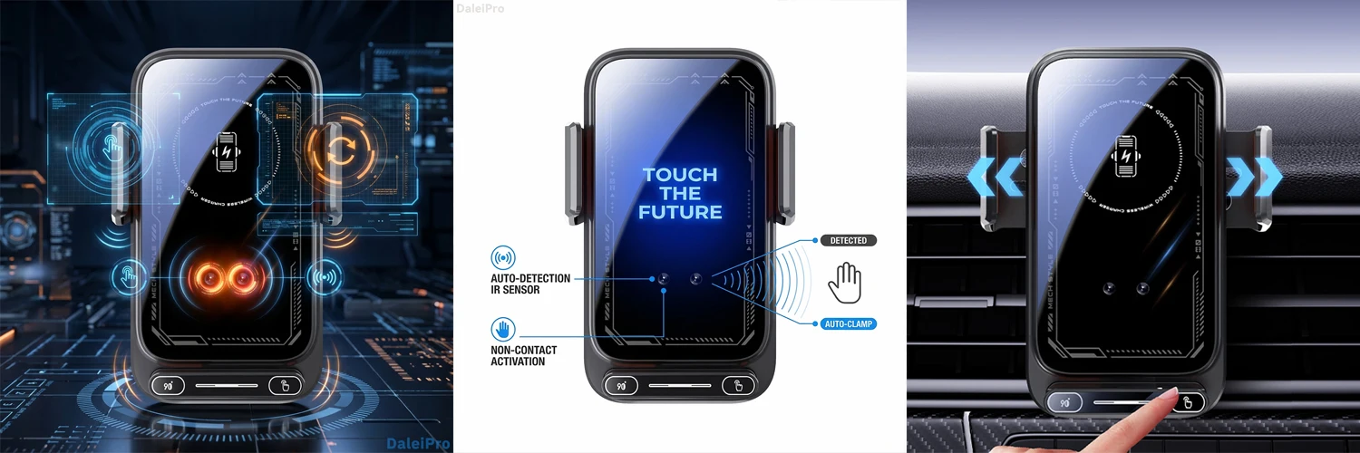 Designed for Renault Grand Koleos 2024 2025 Phone Holder Car Magnetic Mount Smart Sensing Wireless Charging One-Touch Release Qi