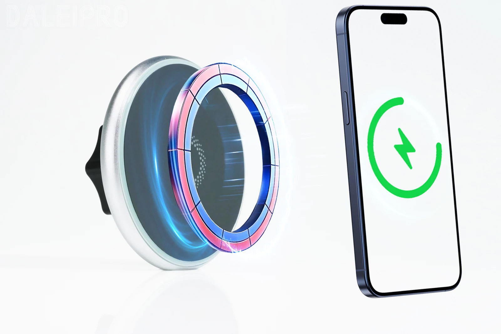 Designed for Renault Grand Koleos 2024 2025 Phone Holder Car Magnetic Mount Smart Sensing Wireless Charging One-Touch Release Qi