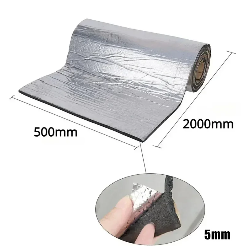 200x50cm 5/10mm Car Noise Deadening Mat Sound Proofing Deadener Heat Insulation Mat Hood Closed Cell Foam Vehicle Accessories