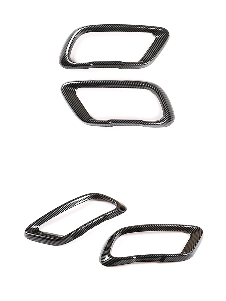 2Pcs Glossy Black Stainless Steel Car Exhaust Muffler Pipe Tip Cover Trim For BMW X5 G05 X6 G06 X7 G07 2019-2025 Accessories 