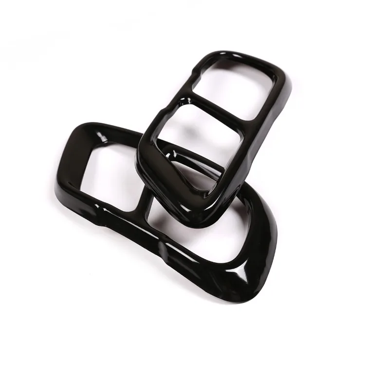 2Pcs Glossy Black Stainless Steel Car Exhaust Muffler Pipe Tip Cover Trim For BMW X5 G05 X6 G06 X7 G07 2019-2025 Accessories 