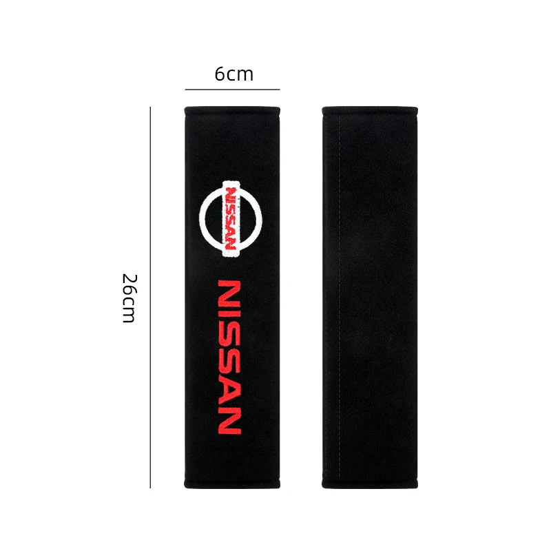 2Pcs Car Seat Belt Cover Shoulder Protection Pads For Nissan X-trail Qashqai Note Juke Sentra Patrol Leaf Car Accessories