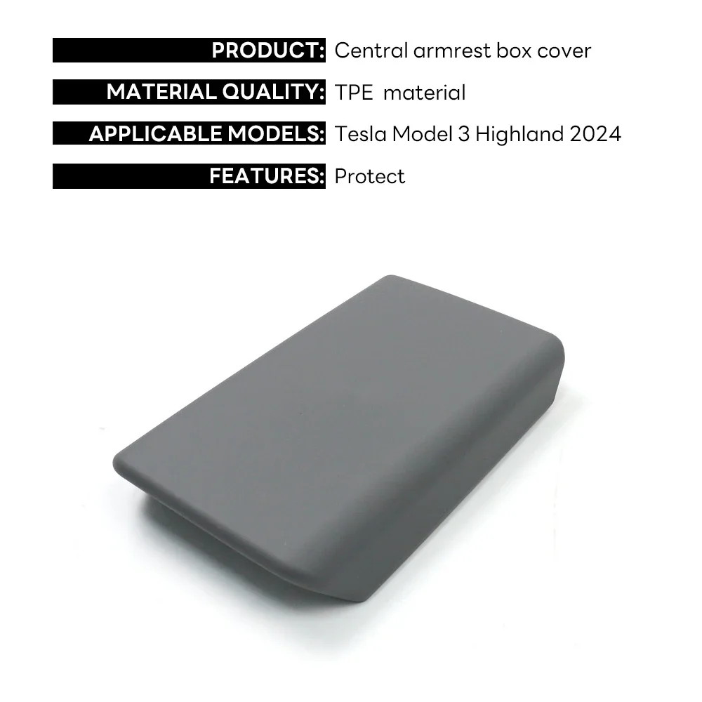 for Tesla Model Y L Juniper 2026 Center Console Arm Rest Lid Case YL 2025 Armrest Protector Cover Model 3 Highland Accessories