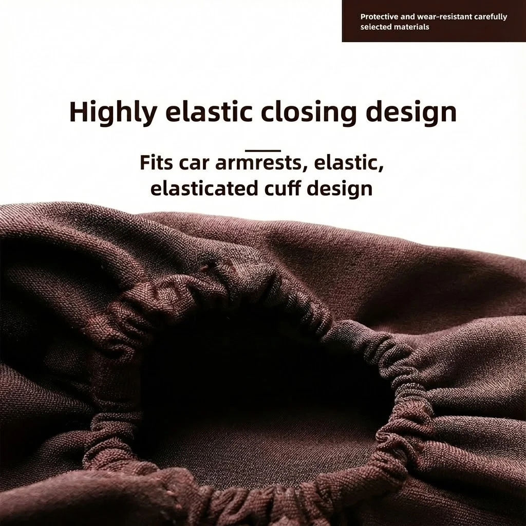 1PC Easy-to-Install Car Armrest Protector - Breathable and Non-Slip, Minimalist Design, Suitable for All Seasons