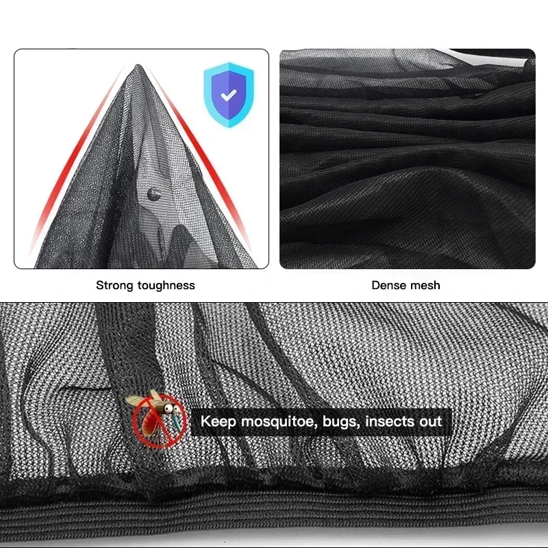 KKJOY Universal Car Sunshade SUV UV Protection Anti-Mosquito Side Window Curtain  for Privacy Heat Reduction