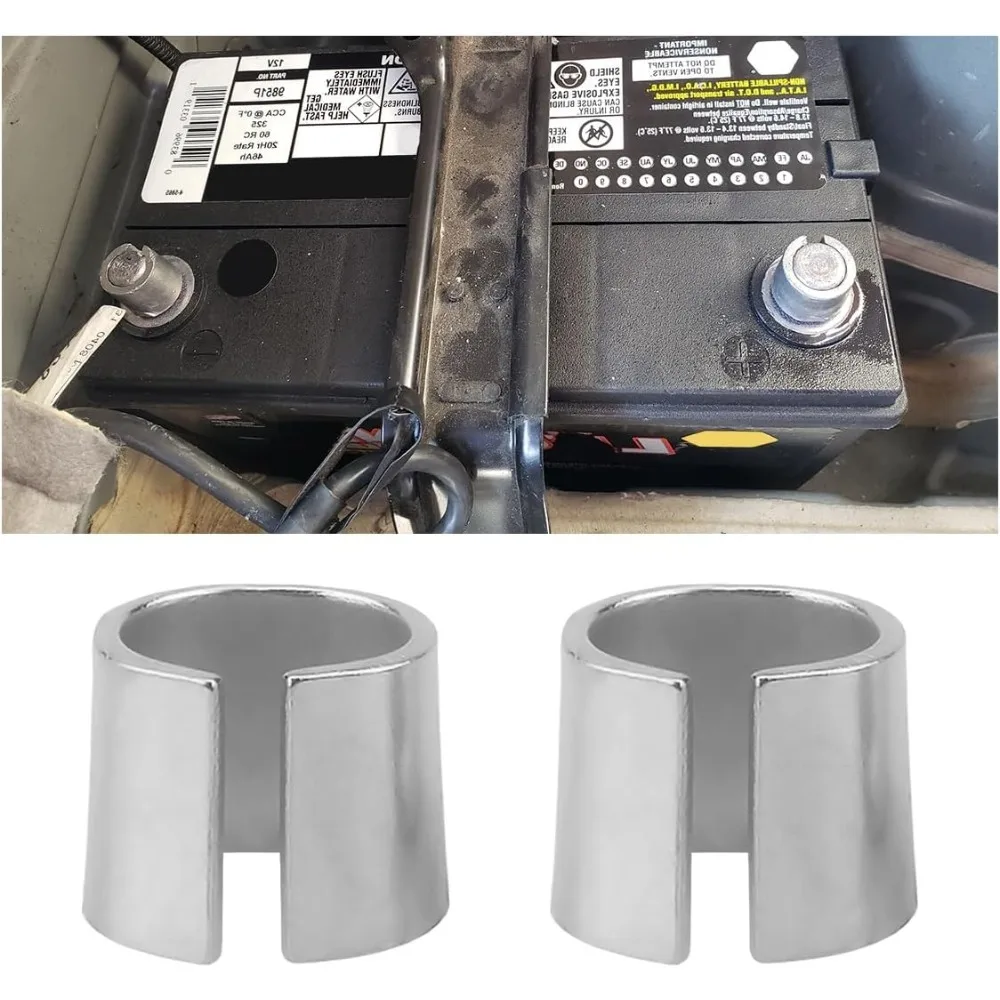 2 Pairs Battery Negative Terminal Adapter Positive Post Shim Converters Car Battery Terminals Converters Post Adapters