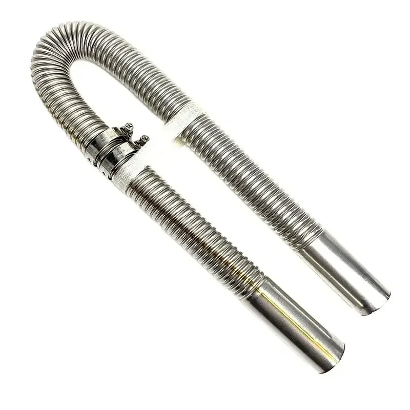 Air Diesel Parking Heater Stainless Steel Exhaust Pipe Tube Gas Vent Hose +Aluminum Foil Sleeve With Hose Clamp For Car